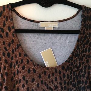 Michael Kors - Leopard Print Jersey Knit Top - XL